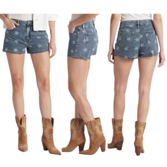 NWT Vigoss® Stars ACE 3" High Rise Denim Shorts | Size 26 - Picture 12 of 15